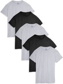5pk Fruit of the Loom Stay Tucked Crew T-Shirts