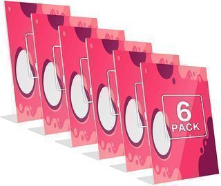 Clear Sign Plastic Paper Holder - 6 Pack