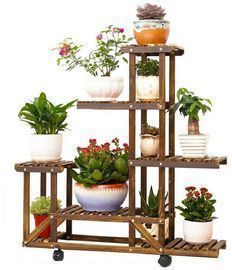 6-Tier Wood Plant Stand