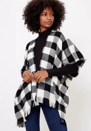 Buffalo Plaid Poncho