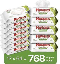 768 Pack of Huggies Natural Care Sensitive Baby Wipes