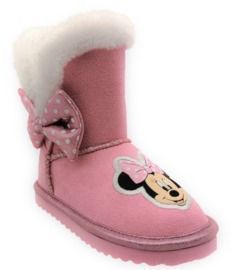 Disney Toddler Minnie Mouse Cozy Faux Shearling Winter Boots