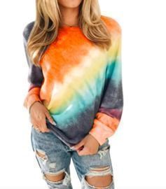 Tie Dye Long Sleeve Lightweight Sweatshirt