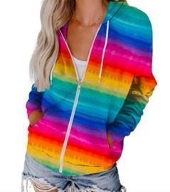 Full Zip Up Hoodie Long Sleeve