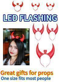 Devil Horns Headband with Lights