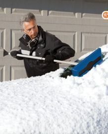 Snow Joe Telescoping Snow Broom with Ice Scraper