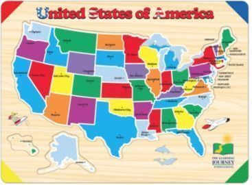 The Learning Journey Lift And Learn USA Map Puzzle