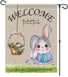 Welcome Peeps Garden Flag