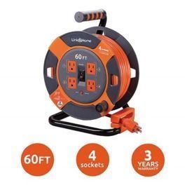 Link2Home Heavy Duty Extension Cord Reel, 60'