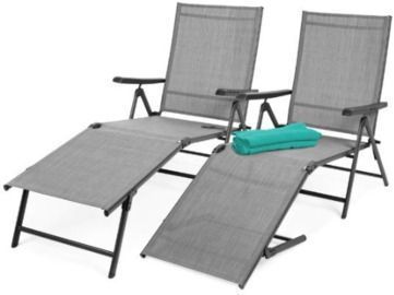 Outdoor Patio Chaise Recliner - Set of 2