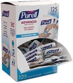 125 Single Use PURELL Advanced Hand Sanitizer Gel