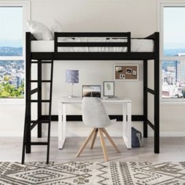 Your Zone Kids Wooden Loft Bed with Ladder