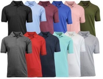 4pk Galaxy by Harvic Assorted Pique Polos