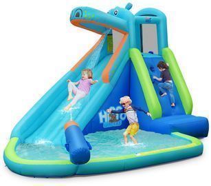 Kids Hippo Inflatable Bounce House with Bag