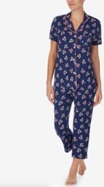 Cuddl Duds Printed Cropped Pants Pajamas Set