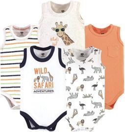 Hudson Baby Unisex Baby Cotton Sleeveless Bodysuits