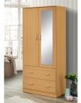 72 Hodedah 2-Door Armoire w/ Mirror