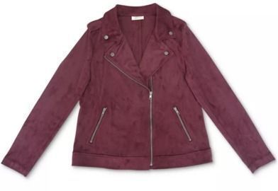 Faux Suede Moto Jacket