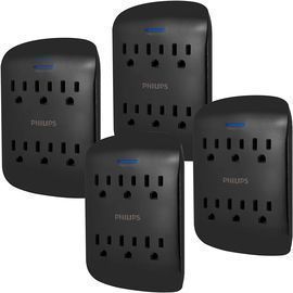 4 Pack of Philips 6-Outlet Extender Surge Protectors