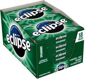 8pk of ECLIPSE Spearmint Sugar Free Gum, 18 Pieces