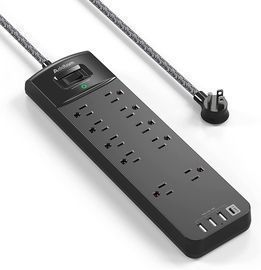 Surge Protector with 10 Outlets and USB C