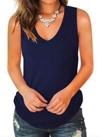 Loose V Neck Tank Tops