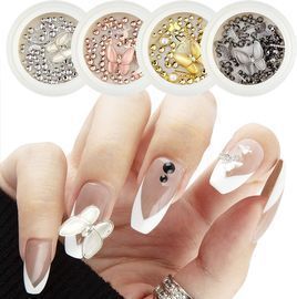 3D Butterfly Rhinestones Nail Art