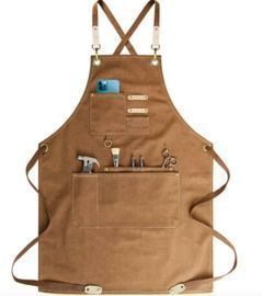 Adjustable Cross Back Canvas Apron