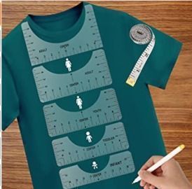 5PC T-Shirt Ruler Guide