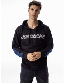 Jordache Vintage Mixed Fabric Hoodie