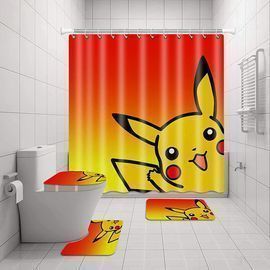 Pokemon Pika-chu Shower Curtain Sets