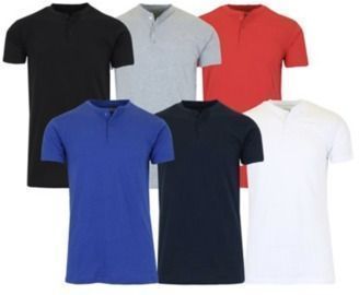 Prime Members: 3pk Short Sleeve Henley Tees