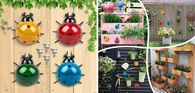 4PCS Metal Insect Wall Decor