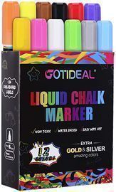 GOTIDEAL Liquid Chalk Markers, 12 Colors