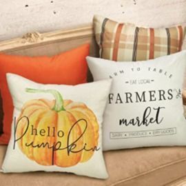 18 x 18 Fall Pillow Covers - Set of 4