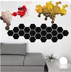 16 Pieces Removable Acrylic Mirror Wall Stickers