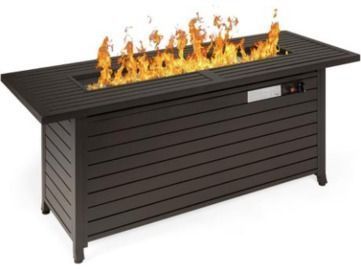 50,000 BTU Rectangular Gas Fire Pit Table