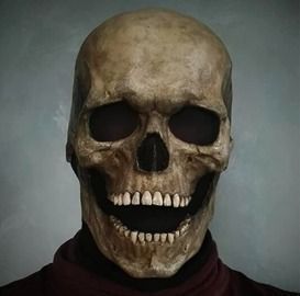 Halloween Full Head Skull Mask with Moving Jaw