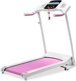 800W Folding Electric Treadmill w/ Wheels (Pink)