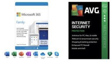 1YR Microsoft 365 Family (6-Users) + AVG Internet Security 2021 (5-Devices)
