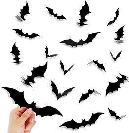 Halloween Decorations Bats Wall Decor, 80 Pc