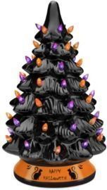 15 Pre Lit Ceramic Halloween Tree
