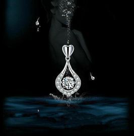 Twinkling Heart Waterdrop Stone Necklace