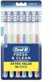 Oral-B 6ct Fresh & Clean Toothbrushes (In-Store)
