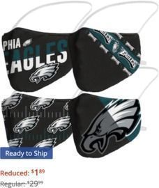 3pk NFL Adult Face Coverings