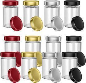 12 Sets 8oz Thick Glass Jars