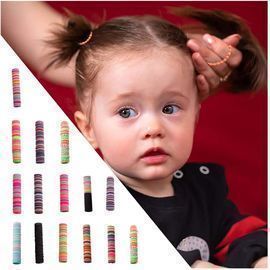 50 Pieces Colorful Hair Ties