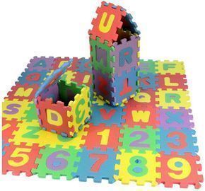 36Pcs Kids Number Alphabet Puzzle Foam Mats