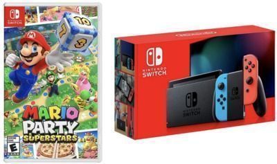 Nintendo Switch Console + Mario Party Superstars Game