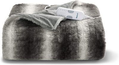 Faux Fur Low Voltage Heated Blanket
